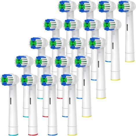 Têtes de brosse compatibles avec la brosse à dents électrique Oral-B, 20 têtes pour les modèles Oral-B Vitality Pro 3 (1/4)