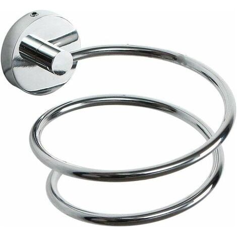 Porte Sèche Cheveux Mural, Rangement/Support de Sèche-Cheveux en 304 Acier Inoxydable, Accessoires pour Salle de Bain (1/5)