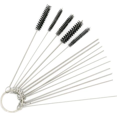 Carburateur Carbone Dirt Cleaner Outils De Nettoyage Kits, 10 Aiguilles De Nettoyage + 5 Brosses De Tube en Nylon (1/5)