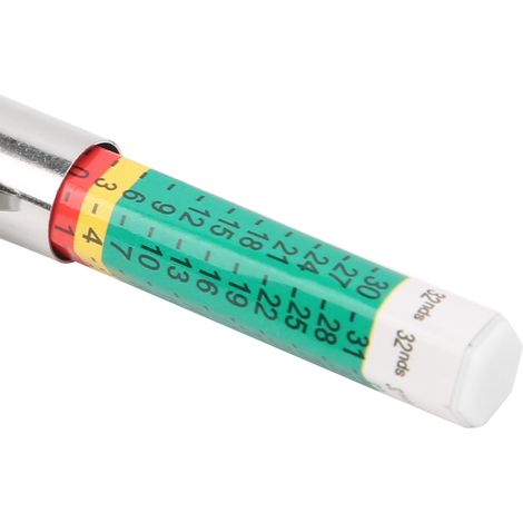 Jauge de Profondeur de Sculpture de Pneu 0-25mm, Outil de Mesure de Pneu Portable Universel Double Couleur