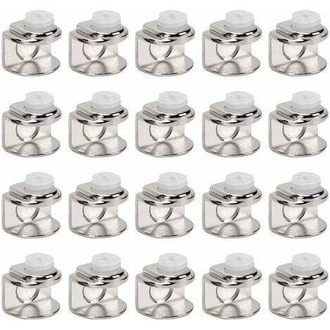 20 Pièces de pinces à verre,support etagere verre,Fixations Réglable Support peuvent installer de verre de 4 à 9 mm d'épaisseur (1/5)