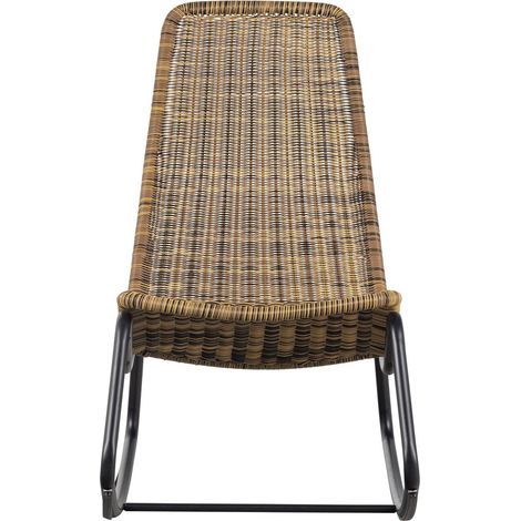 Chaise 51x95x97 cm en résine et métal naturel (1/5)