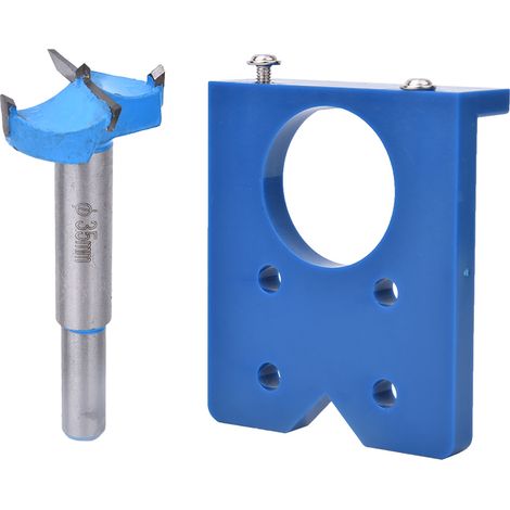 Gabarit de perçage pour porte et porte en bois avec foret, outil accessoire de positionnement pour trous de charnière de 35 mm