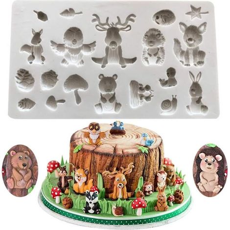 Silikon-Fondantformen, 3D-Tierformen, Silikon-Schokoladenformen, DIY-Süßigkeiten- und Gelee-Backutensilien, Tortendekoration – Fei Yu (1/5)