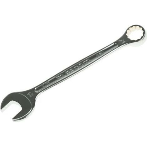 – Clé mixte 21 mm – Double terminaison – Longueur 233 mm – Finition chrome satiné – Angle de 15° pour accès étroit (1/5)