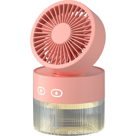 Mini ventilateur de bureau USB à refroidissement liquide – Ventilateur turbo pliable avec brumisateur (1/4)