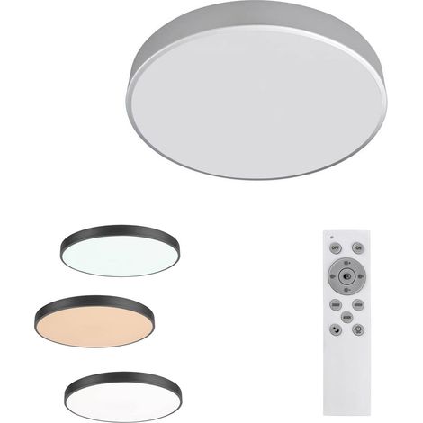Plafoniera LED Tesia 60cm 60W con telecomando argento (1/5)