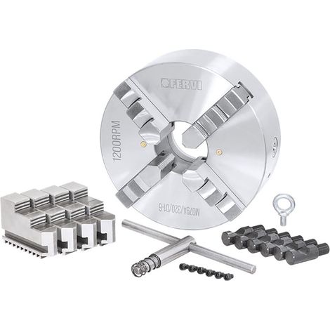 Fervi M079A/320/D1-6 Mandrino a 4+4 griffe di precisione autocentrante Camlock (1/4)