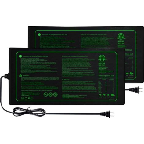 Natte Chauffante pour Plantes Lot de 2, Tapis Étanche Durable Compatible avec Germination et Brassage (1/5)