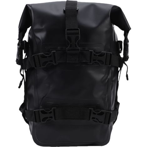 Borsa laterale di sicurezza per moto, impermeabile, 8 litri, da fissare al telaio laterale della moto con tracolla, accessorio per la guida, nera (1/5)