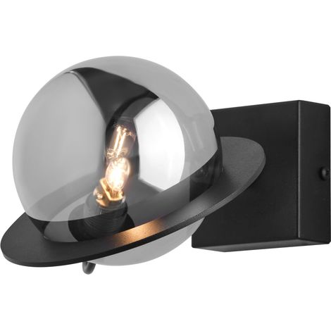 Applique moderna nera con sfera fumé 5xG9 Planet Jupiter (1/2)