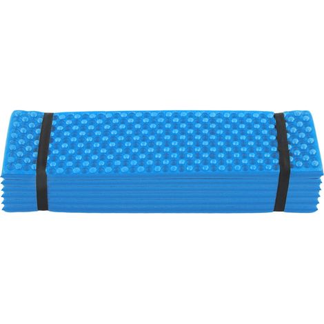 Tapis de sol pliable pour camping extérieur, matelas épais en mousse à alvéoles doubles, bleu, 186x57 cm (1/5)