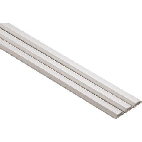 3x PVC Kabelkanal Eckig 100/2,1/1cm Weiß