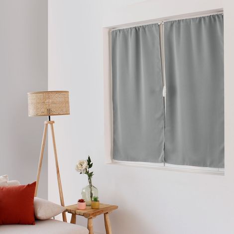 Rideau Occultant "Reglisse" 60x120cm Gris Clair
