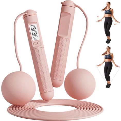 Corde à Sauter Sans Fil Intelligente avec Compteur, Corde a Sauter Sans Fil Sport, Poignées Antidérapantes Jump Rope Réglable pour Fitness Adulte,Enfant (1/5)