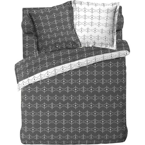 Housse de Couette "Aristide" 240x220cm Anthracite (1/4)