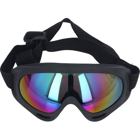 Lunettes de protection UV anti-vent pour chien, verres colorés, grande taille, modèle 3004 cadre noir (1/5)