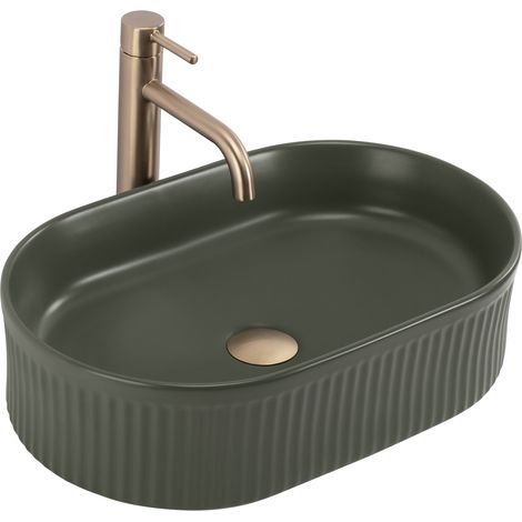 LAVABO SOBRE ENCIMERA REA VANDA OLIVE MATT GREEN (1/5)