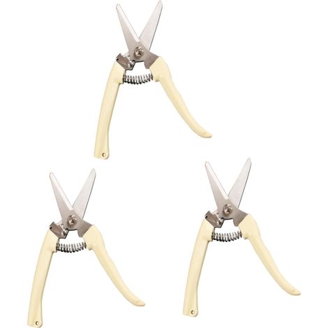 3pièces Sécateur De Jardin Acier Pour Pruning Branches Outil Ergonomique Compact Pour Vignes Arbustes Et (1/5)