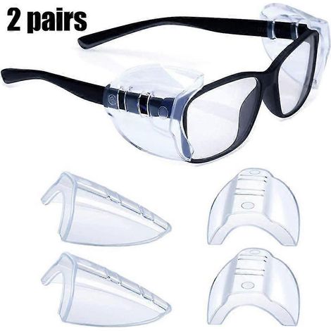 paires de protections latérales universelles, résistantes et transparentes pour lunettes (1/5)