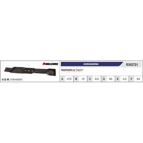 Lama HUSQVARNA trattorino tagliaerba rasaerba tosaerba RAPTOR R302721