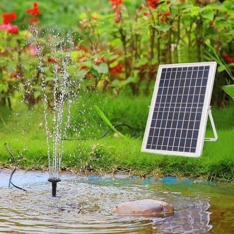 Kit pompa solare per fontana, pompa ad acqua a energia solare con pannello per fontana da giardino e laghetto