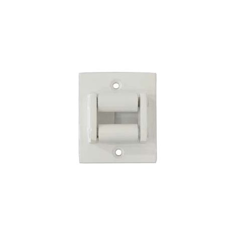 Guidacinghia Rettangolare In Ottone Verniciato Bianco - mm.49x60h.