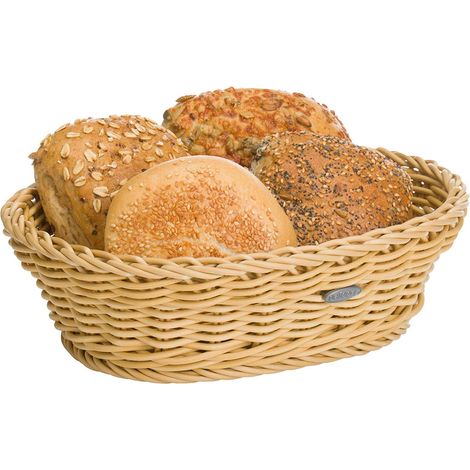 Brotkorb oval Kunststoff 25,5x19x7cm beige (1/5)