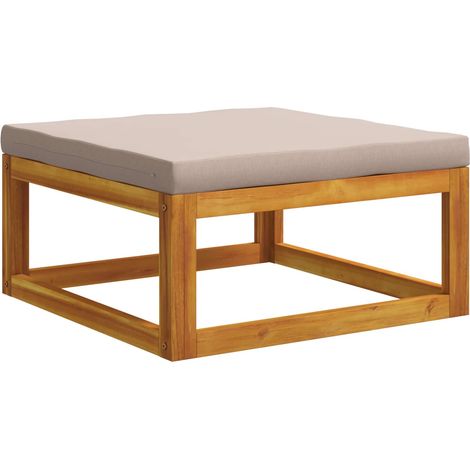 Sectional Footrest with Cushions 100% polyester Solid Acacia vidaXL (1/5)