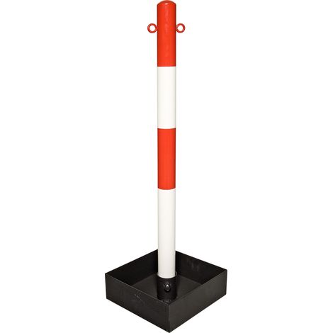 Moravia Kettenständer EXTERN 60 x 1000 mm rot/weiß + 2 Ösen ohne Tragegriff