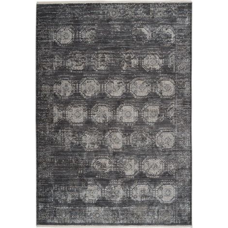 Tapis Vintage à Franges "Baroque VII" Anthracite 80 x 150 cm (1/4)