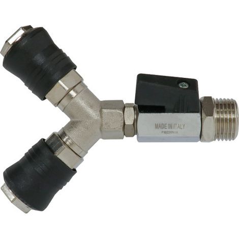 Kit de sortie de cuve 1/4' – Raccord en Y 1/4' – Robinet ligne filetage M/F 1/4' – Réduction M1/2' – Raccord rapide M 1/4'