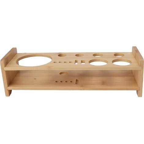 Kit de Barman Stand de Grande capacité d'espace économisant en Bois Bambou Bambou Bartending Tool Storage Organisateur de Bar à Domicile Professionnel à Usage Professionnel 11,4 x (1/5)