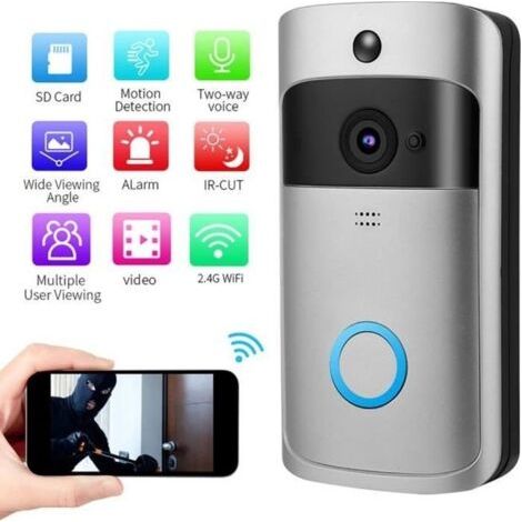 Tbest sonnette vidéo Wifi Caméra de porte de système d 'accès de porte de sonnette infrarouge sans fil d 'interphone vidéo de