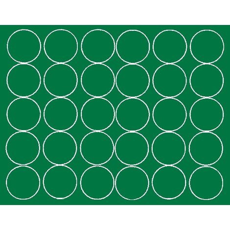 Adesivi circolari da 8 cm, 30 pezzi, colore verde opaco.