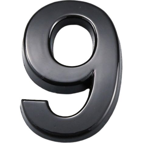 Chiffre Maison 3D Auto-adhésif - Boîte Aux Lettres Porte Panneau Extérieur - 7 cm x 4,8 cm x 0,8 cm - ABS Revêtu Métal - Unité (1/5)