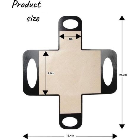 Tappetino da forno - Tappetino per cuocere il pane - Tappetino per teglia da forno - Tappetino antiaderente - Adatto per confezionare il pane 49x39 cm (Beige) (1/4)