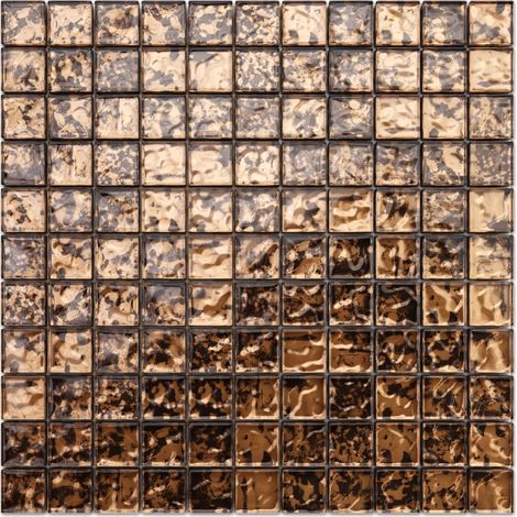 Mosaik auf Netz für Bad Innenküche aus Glas 30 x 30cm - BALTIC AMBER (1/4)