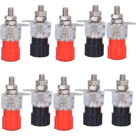 Sets of Transparent Silver Alloy Screw-Type Wiring Terminals for Electrical Connections 50013 (1/5)