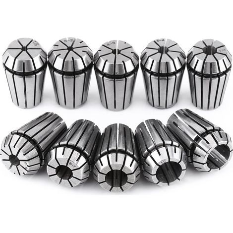 Kit de ER20 Ressort Collet,Arbre du moteur Mandrin à pince - en acier à ressort de 65Mn - pour outil de tour de fraisage CNC et machine de gravure (1/5)