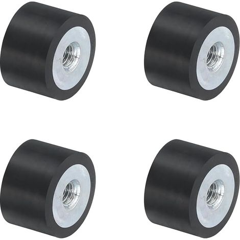 4pcs 15 x 10mm M4 Female Thread Rubber Supports Vibration Isolator Replaces Anti-Vibration Pads Flat Base Block (1/5)