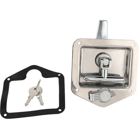 Kit de clés de verrouillage pliable en acier inoxydable avec poignée en T pour boîte à outils, remorque ou armoire électrique (1/3)