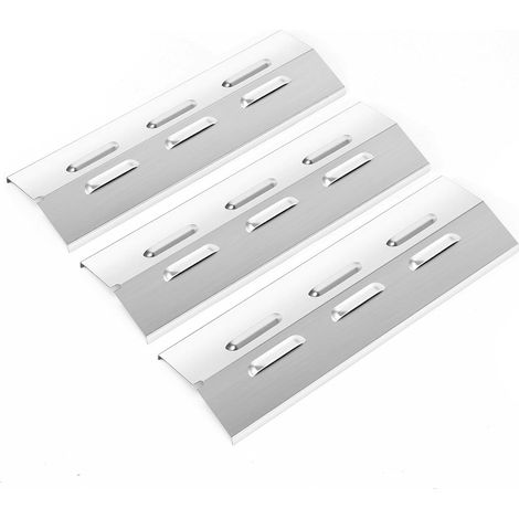 Set mit 3 universellen Brennerabdeckungen aus Edelstahl, 39,5 x 12,5 cm, für Enders Kansas 3 & 4, Landmann Triton 3.1, Landmann Avalon, Campingaz Woody 3 LX, Landmann 12739 (1/5)