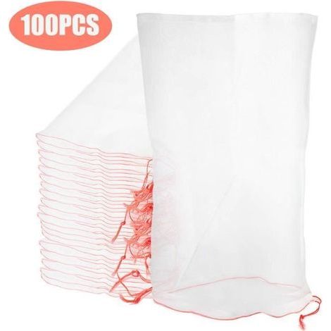 Garden Fruit Protection Bags - 100 Pieces - 10x15cm - White