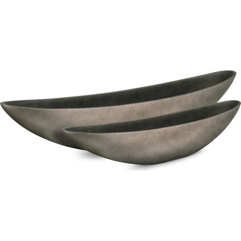 Bac résine synthétique Long 65 x l 13 cm H15 cm Int. vase long métal bronze - dimhaut: H 15 cm - couleur: Cuivre