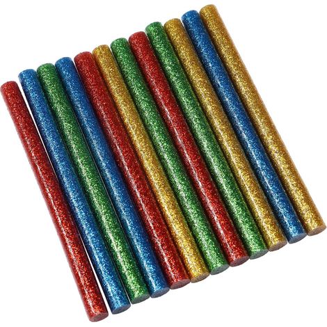 Heißklebepistole Klebestifte bunt Glitzer 7,2mm x 100mm Klebepatronen (1/3)