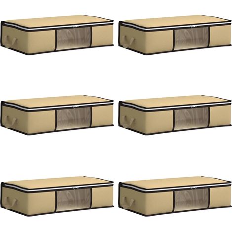 Caja de almacenamiento con ventana lateral transparente 6 uds. vidaXL