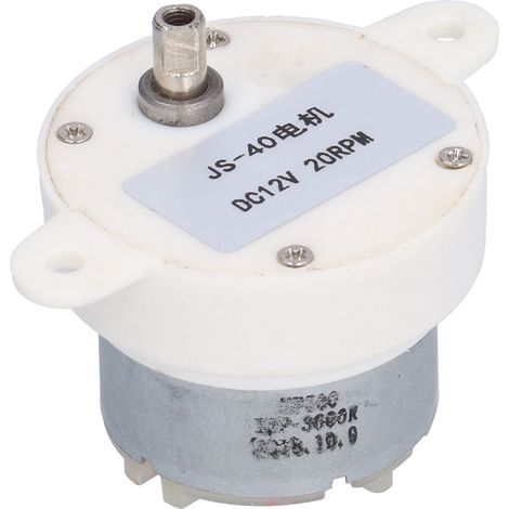 Gleichstrom-Getriebemotor JS-40, 12 V, 20 U/min, mit Kunststoff-Untersetzungsgetriebe, für Spielzeug, Maschinen und technische Geräte. (1/5)