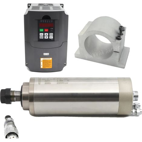 Motore mandrino CNC ad alta velocità, raffreddato ad acqua, con morsetto HY VFD, 220V (1/2)