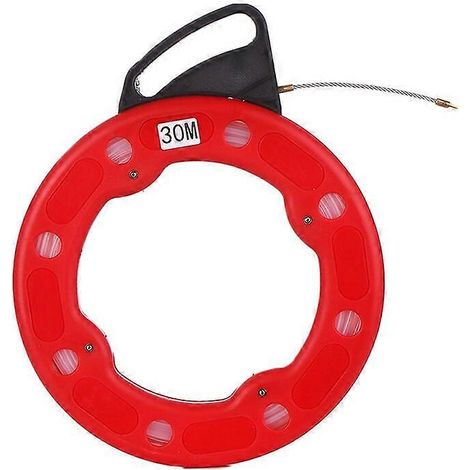 Tire-fil en fibre de verre 4,0 mm 30 m en nylon, outil de tirage pour câbles électriques, enrouleur (1/5)